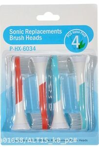 追跡あり キッズ向け フィリップス Sonicare 4本 電動歯ブラシ替え HX6034 互換品 子ども用 Philips ソニッケアー (p2