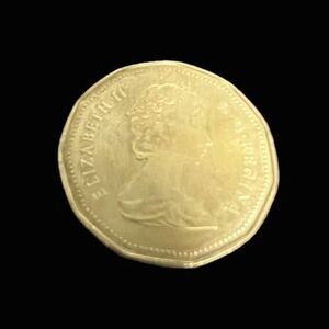 硬貨 カナダ 1ドル 1987 エリザベスⅡ 【a28】コイン 