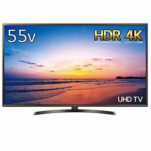 LG 55V型 液晶 テレビ 55UK6300PJF 4K HDR対応 直下型LED 2018年モデル(中古品)