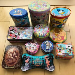 Disney ディズニー 空き缶 10個　空き箱1個　東京ディズニーランド ミッキー ミニー　コレクション 空缶 お菓子缶 