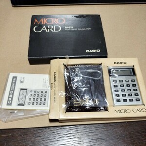 CASIO 電卓　M-811　動作未確認　カシオ 昭和レトロ 計算機　MICRO CARD 未使用品　希少な一品