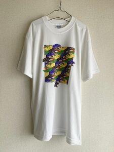 90s プリントTシャツ 90年代vintage ヴィンテージ アート デザイン カエル デッドストック 未使用 グラフィック サイケデリック