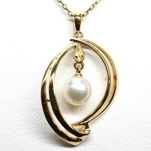 MIKIMOTO(ミキモト)テリ良し!!《K18アコヤ本真珠ネックレス》M 4.1g 約39.5cm necklace ジュエリー jewelry EC5/EC8