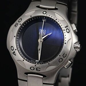 1円 タグホイヤー キリウム CL111A TU0345 QZ 黒文字盤 回転ベゼル メンズ腕時計 OGI 0080300