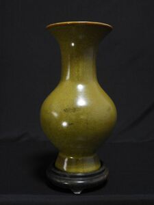 (a-1) 花器 中国陶器 TAIWAN R,O,C 飾台 花入 飾 置物 【送料無料】