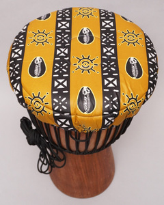 アフリカ　民族楽器　ジャンベ　ヘッドカバー　No.224　アフリカンワックス　ジェンベ　パーニュ