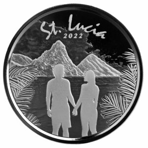 [保証書・カプセル付き] 2022年 (新品) セントルシア「カップル」純銀 1オンス 銀貨