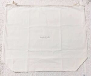 バレンシアガ「BALENCIAGA」 バッグ保存袋 現行（2753）正規品 付属品 内袋 布袋 巾着袋 64×53×20cm マチあり 大きめ ホワイト わけあり
