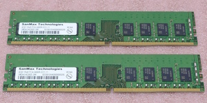 ＞SanMax SMD4-E4G28SE-24R 2枚セット *PC4-19200/DDR4-2400 Samsungチップ ECC Unbuffered 288Pin DDR4 UDIMM 8GB(4GB x2) 動作品