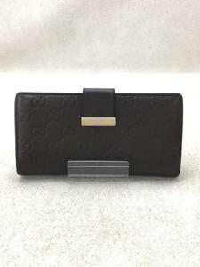 GUCCI◆長財布/レザー/BRW/メンズ/212089