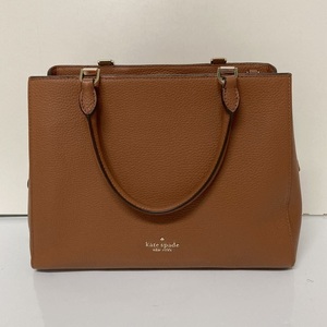 ◎【kate spade/ケイトスペード】Kate Spade New York バッグ 2way ブラウン 茶色 レザー ハンドバッグ ショルダー 美品/kb1808