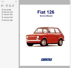 Fiat 126 整備書　修理書　ワークショップマニュアル　オーナーズマニュアル