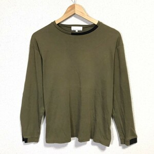 H3354dL ABAHOUSE アバハウス サイズ48 (L位) 長袖Tシャツ ロンT ロングTシャツ Tee カットソー カーキ メンズ カジュアルシャツ USED 