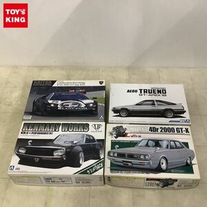 1円〜 アオシマ 1/24 トヨタ AE86 スプリンタートレノ GT-APEX ’85、LBワークス ケンメリ4Dr 2015Ver. 等