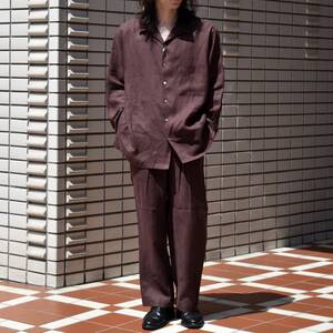 定価68200円 新品 MARKAWARE 23SS セットアップ OPEN COLLAR SHIRT × CLASSIC FIT EASY PANTS ヘンプ リネン シャツ パンツ マーカウェア