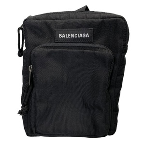 BALENCIAGA バレンシアガ 593651 エクスプローラー クロスボディ メッセンジャーバッグ 斜め掛け 肩掛け ロゴ ナイロン ブラック