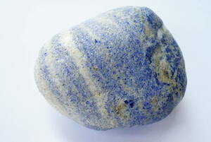 希少!昔の在庫なので上質品!藍色が綺麗で縞模様の珍しい上質アフガニスタン産ラピスラズリ（ラピス）特大原石300g