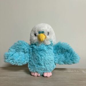 紙タグ付き インコ (ブルー) ぬいぐるみ (S) 「fluffies-フラッフィーズ-」