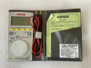 RM6382 三和電気計器 sanwa PM3 デジタルマルチメータ ポケットタイプ 動作未確認 送料520 1211