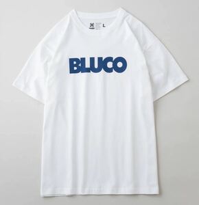 BLUCO/ブルコ　プリントTEE logo white/navy L