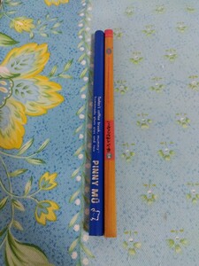 サンエックス　鉛筆２本　ピニームー、やればできるっ　昭和レトロ、1980年代　San-x