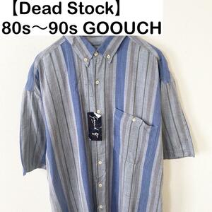 “Dead Stock ” 80s～90s GOOUCH ストライプシャツ　古着　デッドストック　半袖　シャツ