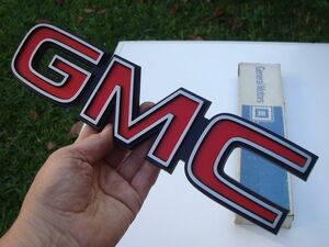 エンブレム 書き GM Chevrolet シボレー GMC ビンテージ フロント フード 赤 レッド メッキ クラシック カー ピックアップ トラック 同梱