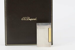 【S.T.Dupont】デュポン 高級ガスライター Dライン 着火未確認 喫煙具 ジャンク シルバー【QM88】