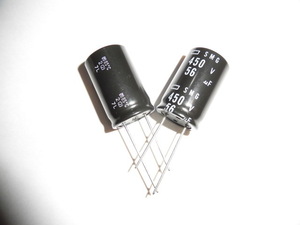日本ケミコン　高耐圧・電解コンデンサー　450V　56μF　2個　31