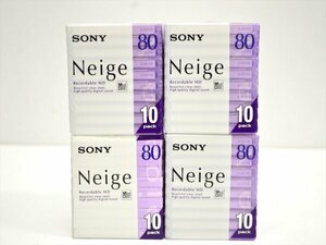 KM554●未開封まとめて!!●SONY ソニー Neige 80　10枚パック×4点（計40枚）セット　ミニディスク　MDディスク 80分