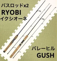 バスロッド　2本セット　RYOBI イクシオーネ　バレーヒル　ガッシュ