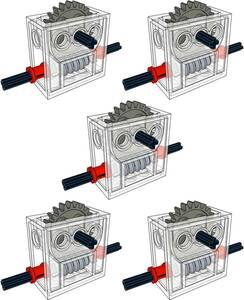 テクニカル パーツ 5 セット ギアボックス アセンブリ一式 Trans-Clear Wormbox ギア モーター レデューサー