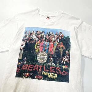 90s 80s the Beatles ビートルズ ビンテージ アメリカ製 usa old バンドTシャツ Tee プリント apple アート サイケ ジョンレノン M 美品