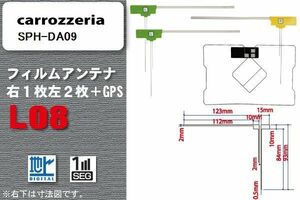 地デジ カロッツェリア carrozzeria 用 アンテナ フィルム SPH-DA09 対応 ワンセグ フルセグ 高感度 受信 高感度 受信