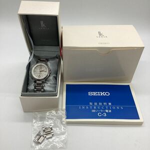 【23107】SEIKO セイコー　LUKIA ルキア 3B21-0AH0　電波時計　稼働　箱有 中古品 現状渡し　二次流通品