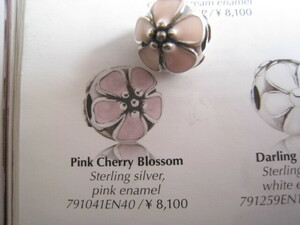 [SAMU]綺麗！！パンドラ PANDORA S925&ALE刻印 Pink Cherry Blossom Clips★美品！