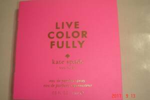 LIVE COLOR FULLY KateSpadeオーデパルファム1ml試供品