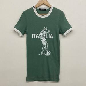  DOLCE&GABBANA ITALIA リンガー 半袖 Tシャツ イタリア製 メンズ 44サイズ ドルチェ&ガッバーナ ドルガバ D&G トリム カットソー 2090530
