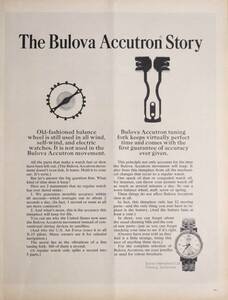 稀少・時計広告！1965年ブローバ 時計広告/Bulova Accutron Watch/W