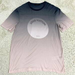 極美品/希少XLサイズ ルイヴィトン 【希少モデル】 LOUIS VUITTON 半袖 tシャツ カットソー トップス グラデーション ビックロゴ メンズ