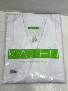 KAZEN カゼン 白衣 メンズ 115-30 LL ホワイト 男性用 長袖 ダブルボタン 実験衣 検査衣 診察衣 医療用 医師 医者 24042501