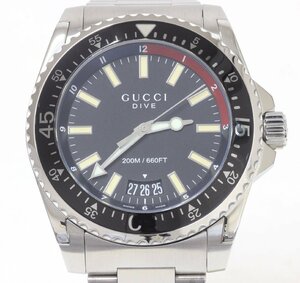 1T819 GUCCI グッチ メンズ クオーツ 腕時計　DIVE ダイブ YA136212　動作確認済み　136.2【ニューポーン】