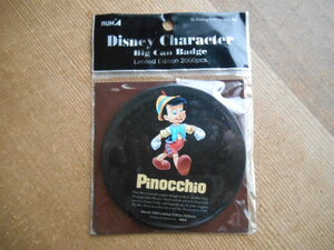 ディズニー　ピノキオ　ビッグ缶バッジ　2000年