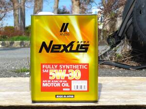 本州送料無料！AXESS NEXUS ネクサス MOTOR OIL 4サイクルガソリン エンジンオイル SP GF6A 5W30 / 4L 缶 缶凹み有り! / NO2