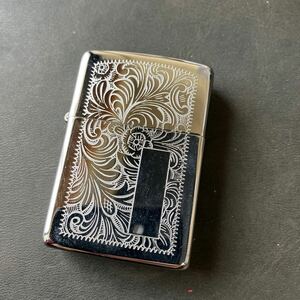 ZIPPO ジッポーライター　シルバー ベネチアンデザイン　唐草模様　1989年製　ビンテージ　箱無　美品★23