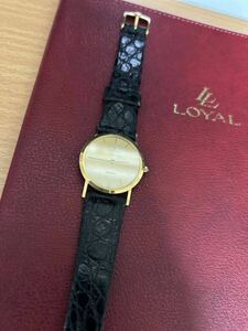 LOYAL Quartz K18YG 腕時計 金製品 LOYAL GOLD スイス時計 高級 定価60万 金時計 平和堂 保証書付き