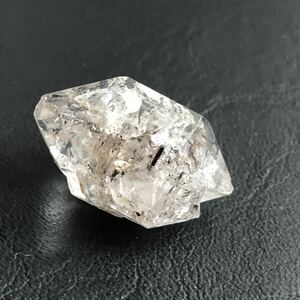 ◆新品◆光沢！両剣ハーキマークォーツ（水晶）結晶原石◆約22×11×14㎜◆約3g◆パキスタン産◆天然石 パワーストーン ダイヤモンド