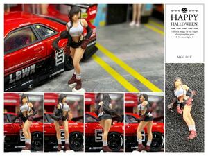 1:64　 美戦士　美女　ティナコスプレ　フィギュア　　トミカサイズ　ジオラマ　MINI GT LBWK 日本未発売マテル ミニカー MATTEL