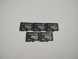 5枚セット　2GB　Dream Flash　microSDカード　フォーマット済み　メモリーカード
