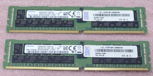 ○Samsung M393A4K40BB2-CTD6Y 2枚セット - PC4-21300/DDR4-2666/PC4-2666V ECC REG/Registered 288Pin DDR4 RDIMM 64GB(32GB x2) 動作品